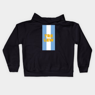 Trelew in Argentine Flag Colors Vertical Kids Hoodie